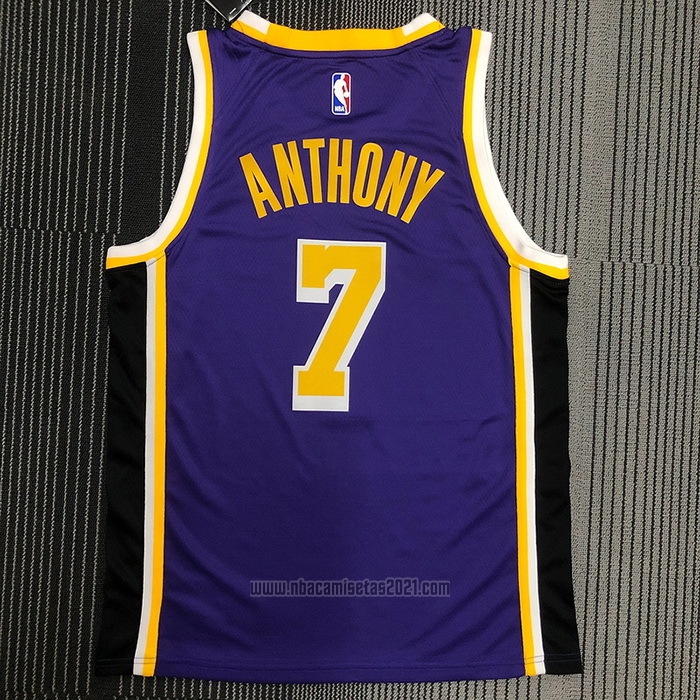 Camiseta Los Angeles Lakers Carmelo Anthony #7 Statement 2020-21 Violeta